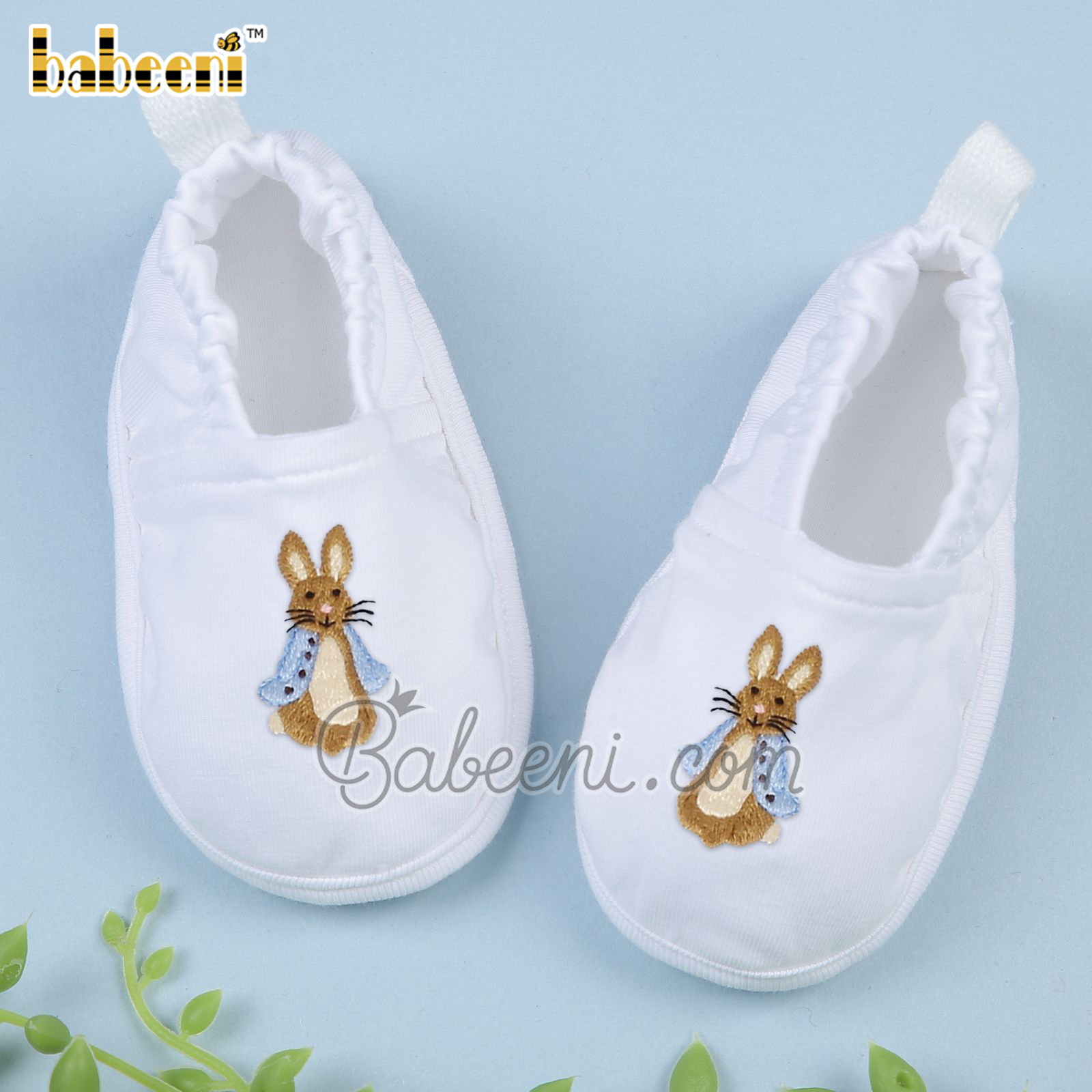 Rabbit hand embroidery baby shoes – BS 07