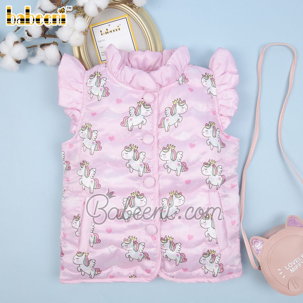 Unicorn printed quilted coat for children – QC 109