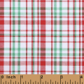 m96--red-green-small-plaid-fabric-100-cotton