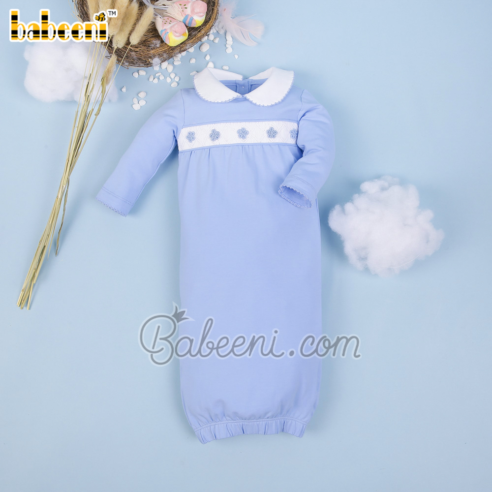 Flower hand smocked baby sleep suits– KN 230