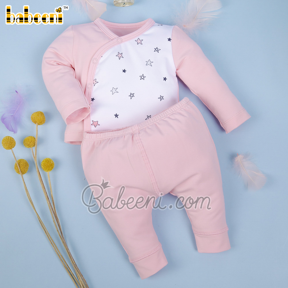 Lovely pink knit baby set clothing – KN 232