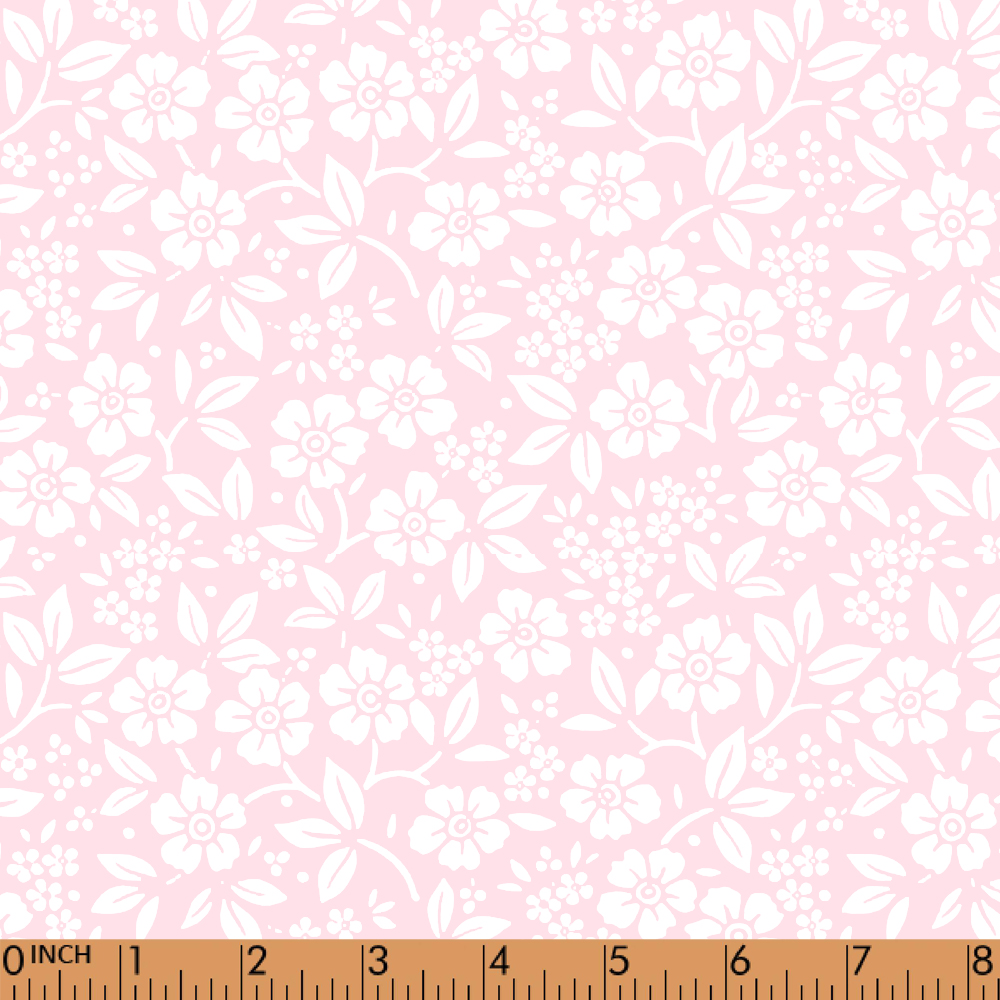 F136- Pink with white floral pique printing 4.0