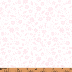 F140- white with pink floral pique printing 4.0