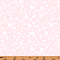 F141- white floral in pink woven printing 4.0