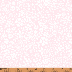 F145- baby white floral in pink pique printing 4.0