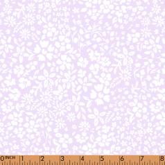 F147- baby white floral in lavender pique printing 4.0