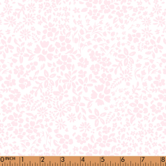 F148- baby pink floral in white pique printing 4.0