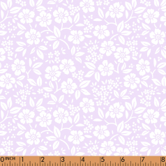 F162- lavender with white floral pique printing 4.0