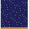 F175- navy with multi color polkadot woven printing 4.0