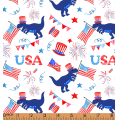 F188- Dino, flag with white woven printing 4.0