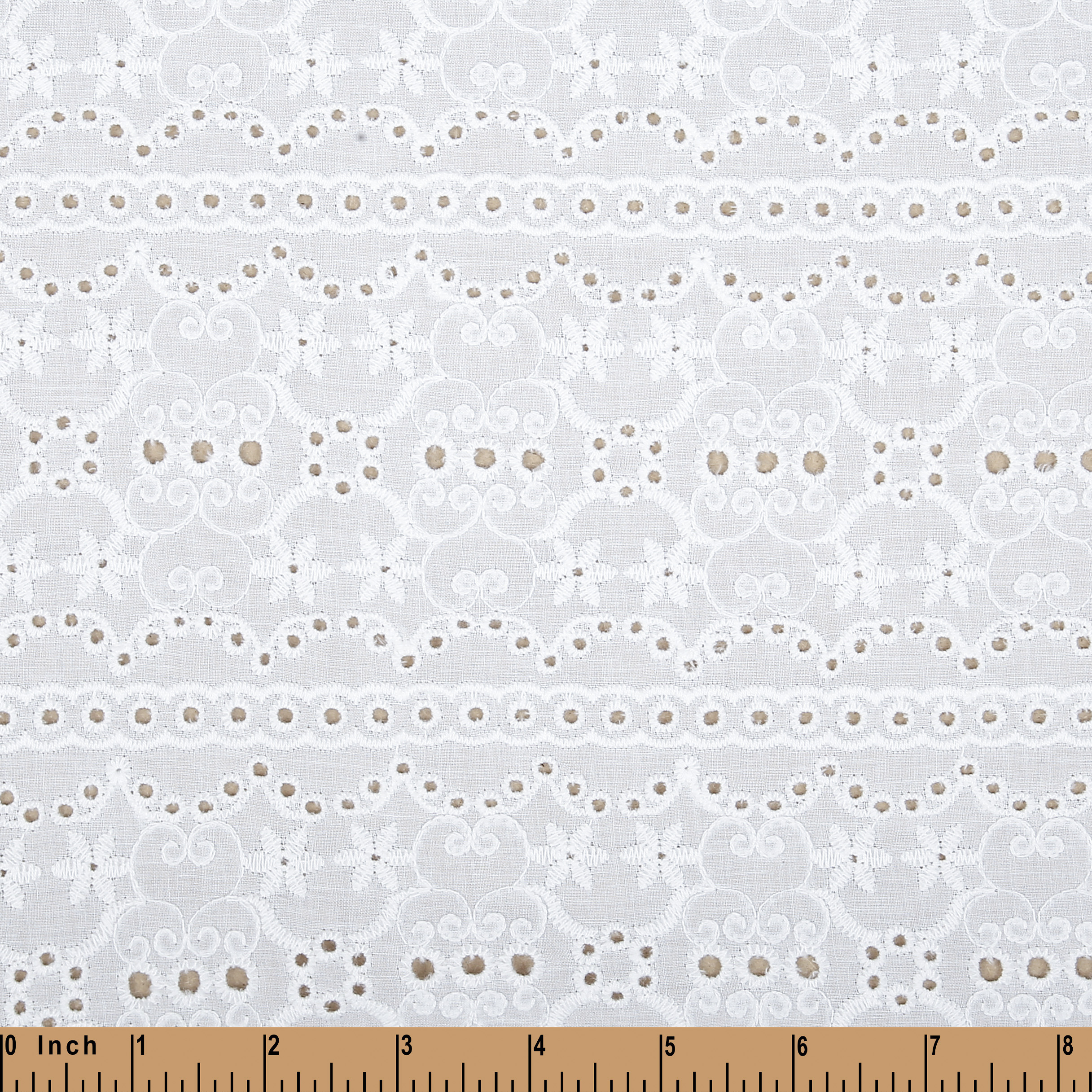 LE09- Classical white Embroidery fabric