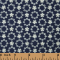 LE14- Dark Navy embroidery fabric