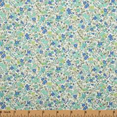 F199- Blue Yonde, blue turquoise floral