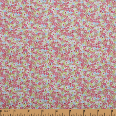 F202- hot pink, Spray green floral