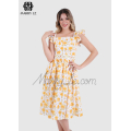 yellow-flower-printed-women-dress-with-floral-embroidery-–-md564