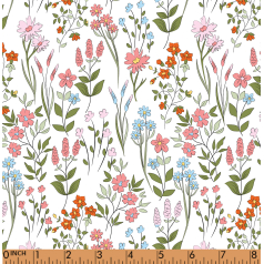 PP09 - coral blue wild floral fabric printing 4.0
