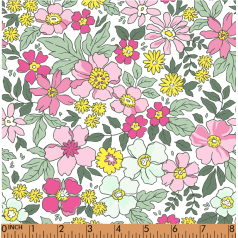 PP16 - pink, yellow floral fabric printing in 4.0