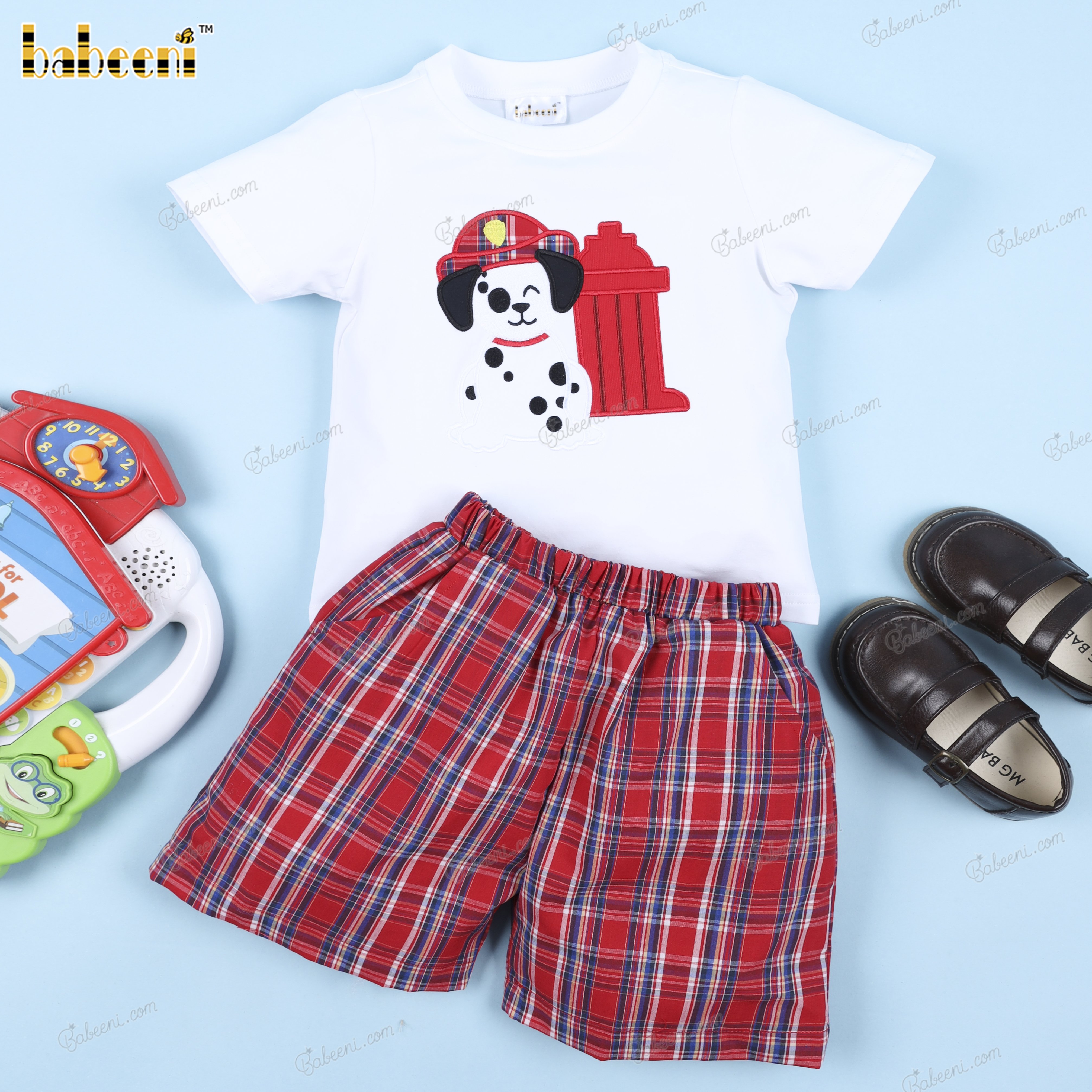 Firefighter Dog 2 Pieces Clothing Set For Boy - BC1095