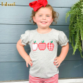 applique-2-pieces-grey-top-with-apple-and-red-bottom-for-girl-