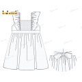 honeycomb-smocking-dress-in-white-belt-for-girl---dr3577