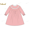 honeycomb-smocking-dress-with-white-accent-neck-for-girl---dr3578