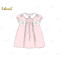honeycomb-smocking-dress-pink-with-2-bows-for-girl---dr3581