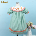 smocked-bishop-dresses-in-green-and-organe--for-girl---dr3605