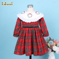 shirred-dress-in-red-and-green-for-girl---dr3625