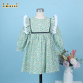 plain-dress-green-floral-butterfly-neck-for-girl---dr3639