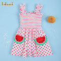 shirred-watermelon-red-dots-on-white-for-girl---dr3646
