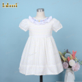geometric-dress-in-white-and-three-flowers-embroidery-for-girl---dr3648