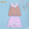 2-piece-set-with-embroider-flower-neck-floral-top-for-girl---dr3649
