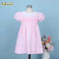 geometric-smocked-bleted-dress-pink-white-neck-embroidery-for-girl---dr3657