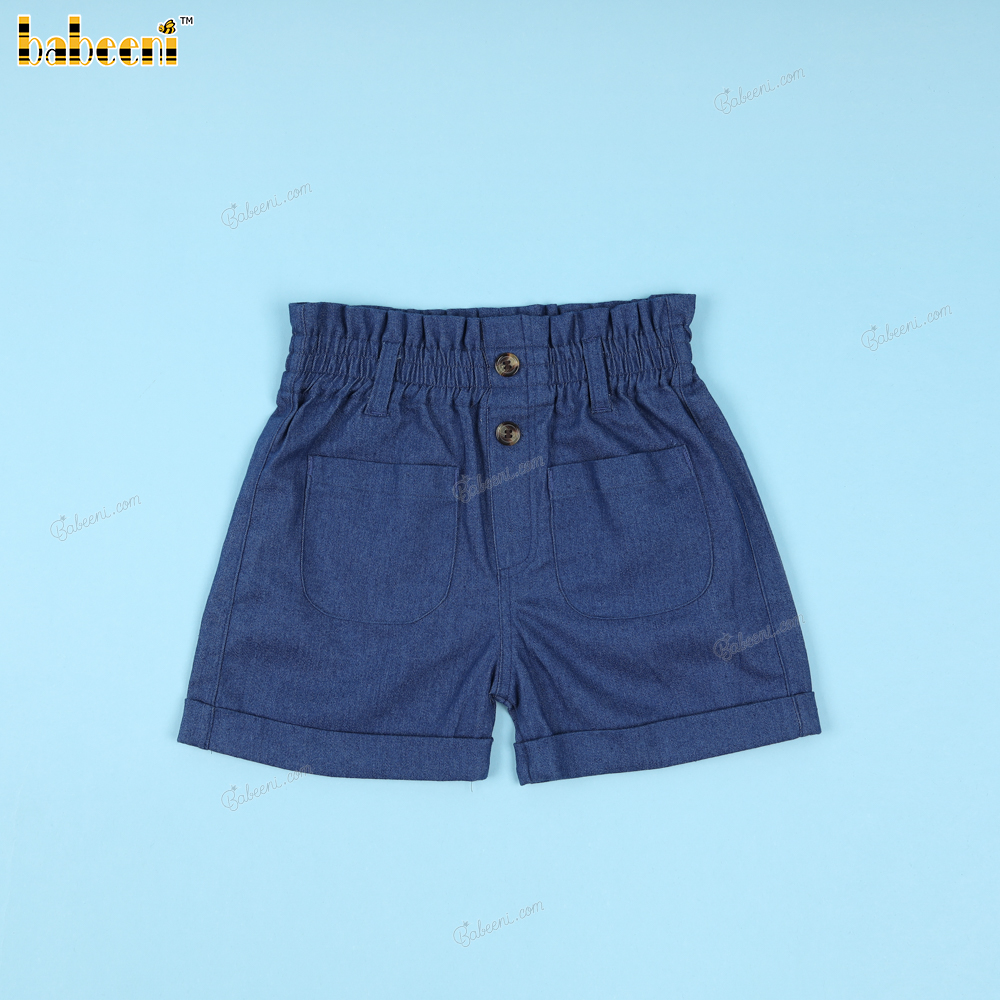 Blue Denim Short For Girl - BT90