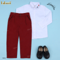 hand-embroidery-cars-shirt-and-red-pant-for-boy---bc1118