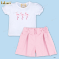 applique-outfit-pink-flamingo-with-pink-khaki-short-for-girl---dr3679