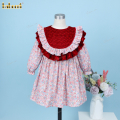 honeycomb-smocked-dress-floral-and-red-velvet-for-girl---dr3703