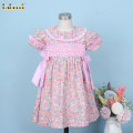 honeycomb-smocked-dress-pink-and-2-bows-for-girl---dr3708