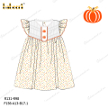 thanksgiving-colorful-dots-on-white-pumpkin-hand-embroidered-dress-for-girrl---dr3759