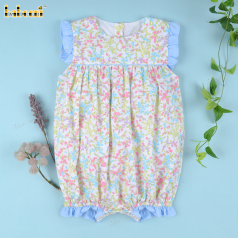 Floral Bubble With Blue Accent For Girl - DR3766