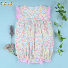 Floral Bubble With Pink Accent For Girl - DR3767