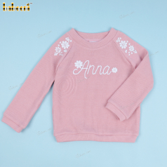 Girl Pink Sweater Shirt Custom Name - DR3806