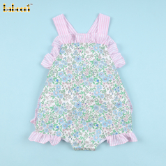 Floral Blue And Pink Accent For Girl - DR3892