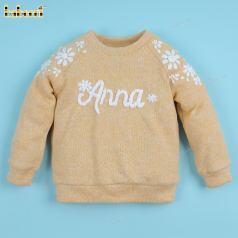 Girl Sweater In Yellow Custom Name - DR3881