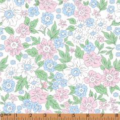 PP149 - blue pink floral printing 4.0