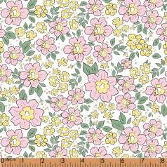 PP150 - pink and yellow floral printing 4.0
