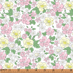 PP154 - pink and yellow floral printing 4.0