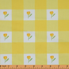 IB726 - yellow tulip floral large check