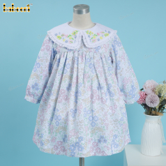 Girl Dress Colorful Floral And Hand Embroidered - DR3906