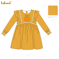 girl-dress-in-orange-pumpkin-embroidered---dr4022